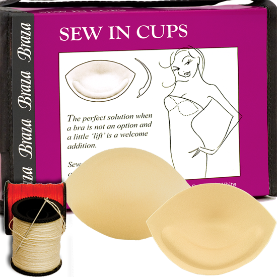 Satiny Tricot Covered Push-up Triangle Bra Cups for Bra, Gown