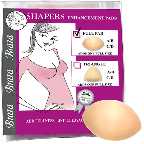 BrazaBra SHAPERS - FOAM BREAST ENHANCEMENT PUSH UP PADS #2025 - In the Mood  Intimates