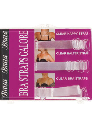 Intimates Solutions Clear Adjustable Replacement Bra Straps (1 Pair) -  Clear, One Size